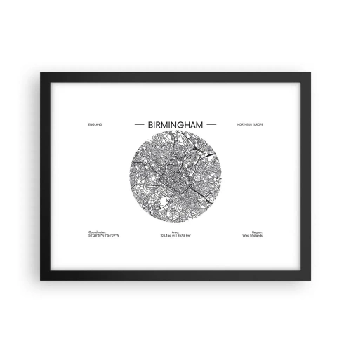 Plakat w czarnej ramie - Anatomia Birmingham - 40x30 cm