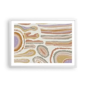 Plakat w białej ramie - Barwne przekroje - 70x50 cm