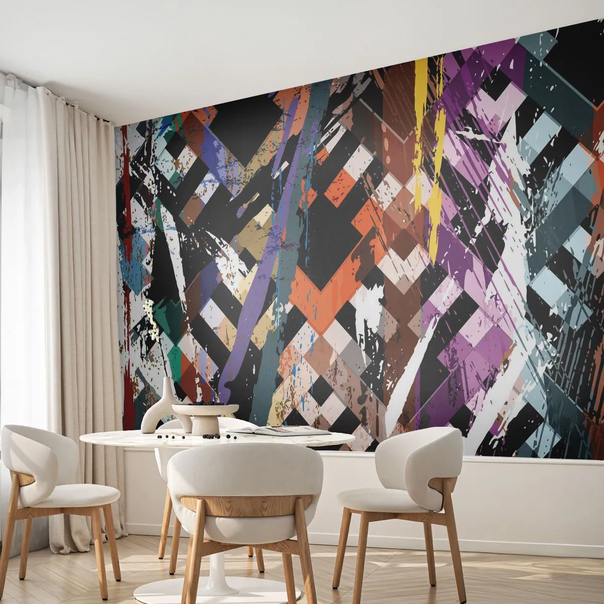 Fototapeta Premium Canvas - Podniesione do kwadratu - Abstrakcja, Sztuka, Nowoczesny Wzór - 500x350 cm