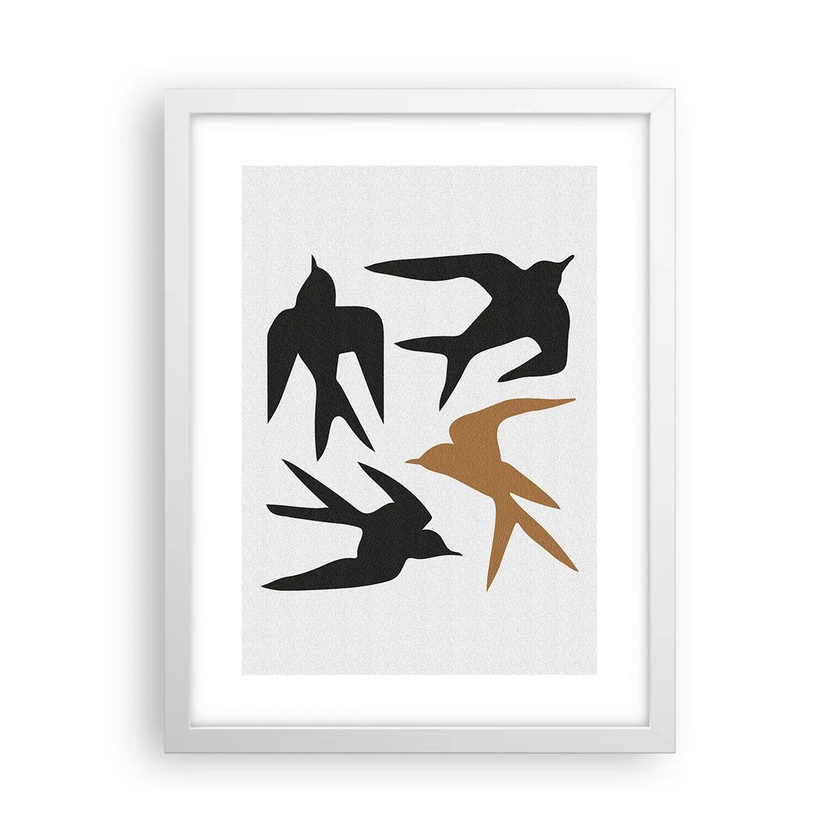 Plakat w białej ramie - Jaskółcze zabawy - 30x40 cm