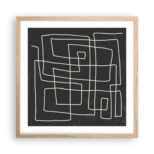 Plakat w ramie jasny dąb - Nie taki prosty - 50x50 cm