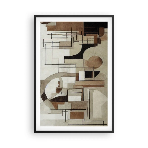 Plakat w czarnej ramie - Pejzaż miejski 2.0 - 61x91 cm