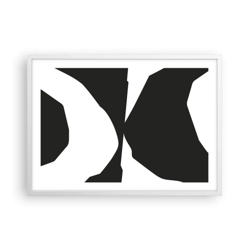 Plakat w białej ramie - Pozytyw -negatyw - 70x50 cm