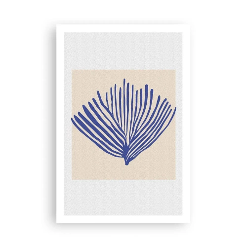 Plakat - Niebieski wachlarz - 61x91 cm