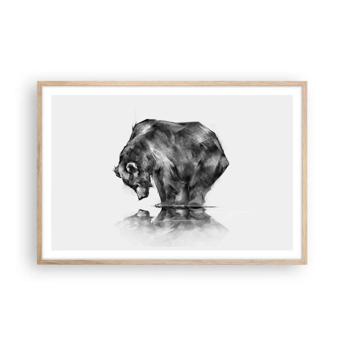 Plakat w ramie jasny dąb - Miło zobaczyć się z kimś bliskim - 91x61 cm