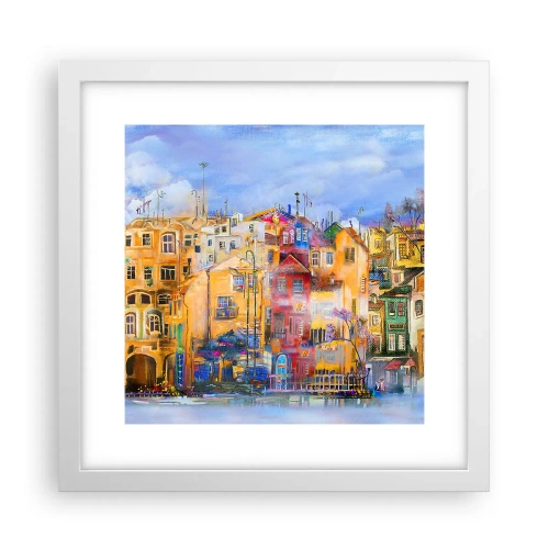 Plakat w białej ramie - Jesteśmy razem - 30x30 cm