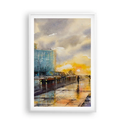 Plakat w białej ramie - Życie na brzegu - 61x91 cm