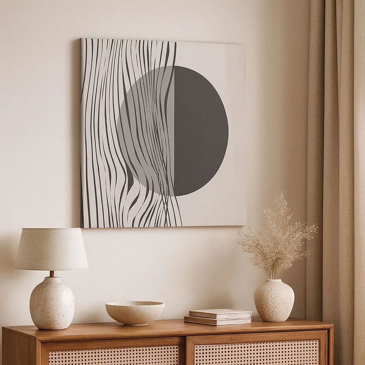 Obraz na płótnie - Kompozycja połowiczna - 30x30 cm