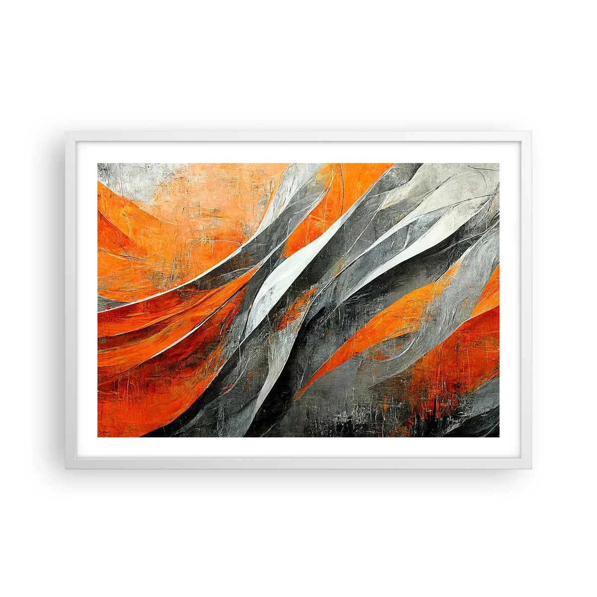 Plakat w białej ramie - Żar i chłód - 70x50 cm