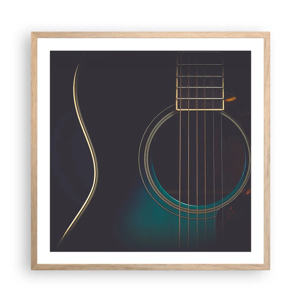 Plakat w ramie jasny dąb - Chwila zanim zabrzmi - 60x60 cm