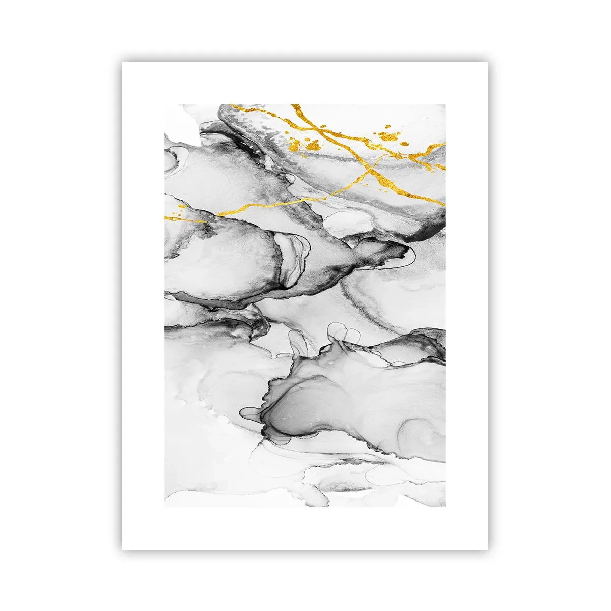 Plakat - Kompozycja z motywem złota - 30x40 cm