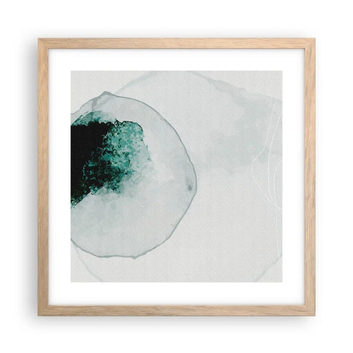 Plakat w ramie jasny dąb - W kropli wody - 40x40 cm