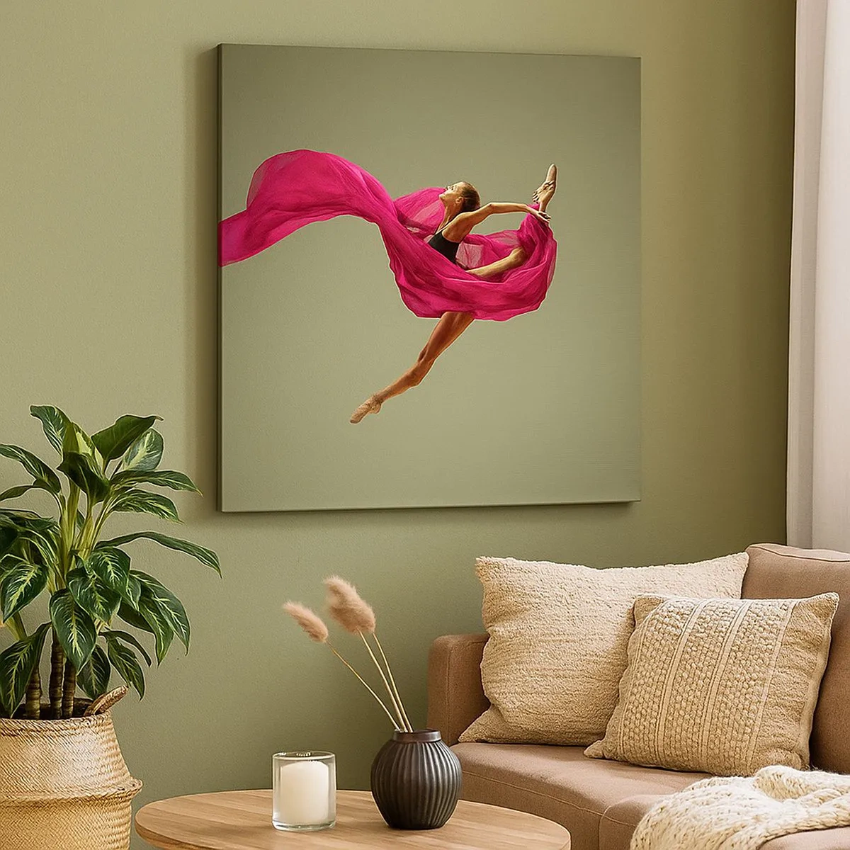 Obraz na płótnie - Tańczący płomień - 30x30 cm