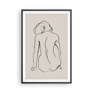 Plakat w czarnej ramie - Akt dziewczęcy - 61x91 cm