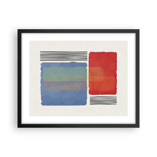 Plakat w czarnej ramie - Duch i litera geometrii - 50x40 cm