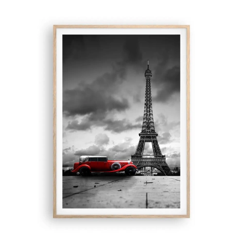 Plakat w ramie jasny dąb - Nie tak dawno w Paryżu - 70x100 cm