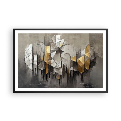 Plakat w czarnej ramie - Kompozycja z lodu i światła - 91x61 cm