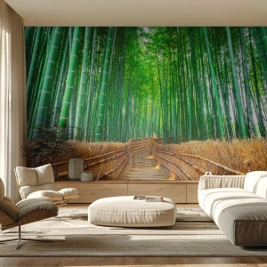 Fototapeta na wymiar Premium Sand - Esencja azjatyckiej natury - Bambus, Las Bambusowy, Natura