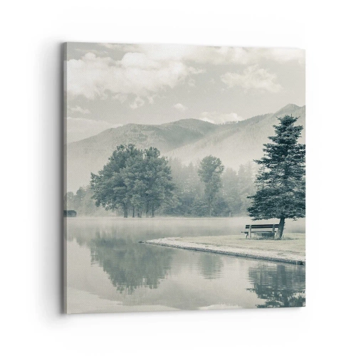 Obraz na płótnie - Jezioro jeszcze śpi - 70x70 cm