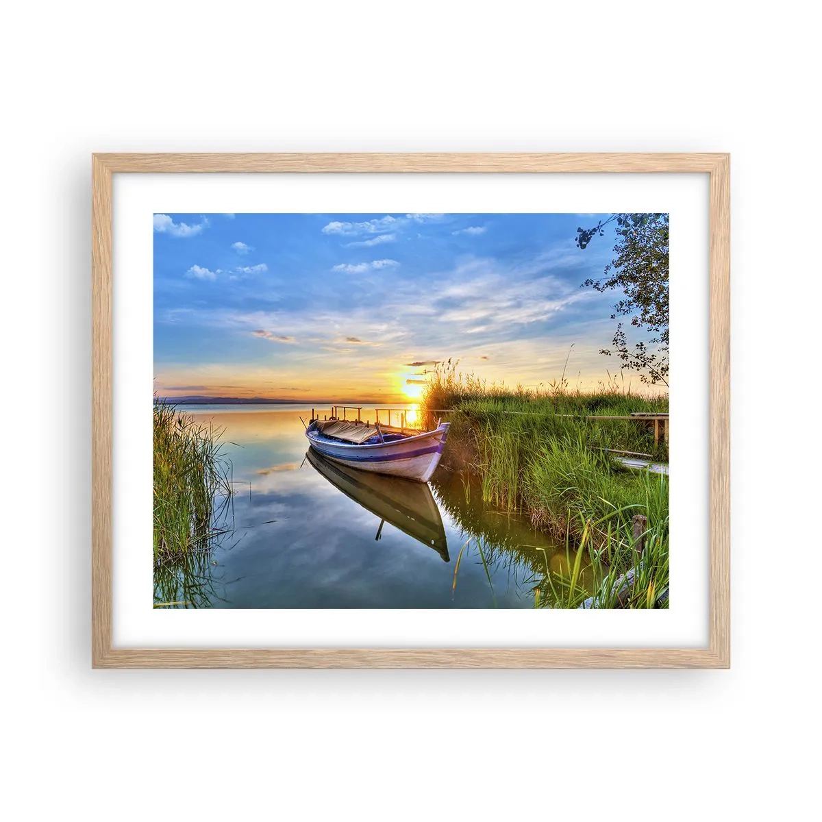 Plakat w ramie jasny dąb - Zatoczka spełnionych marzeń - 50x40 cm