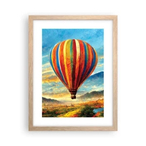 Plakat w ramie jasny dąb - W ciszy widać więcej - 30x40 cm