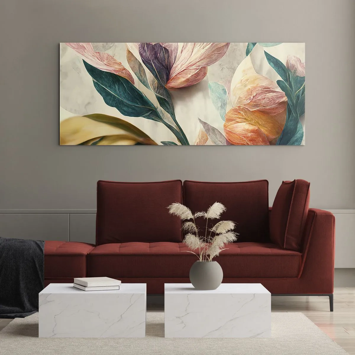 Obraz na szkle - Kwiaty wysp południowych - 100x40 cm