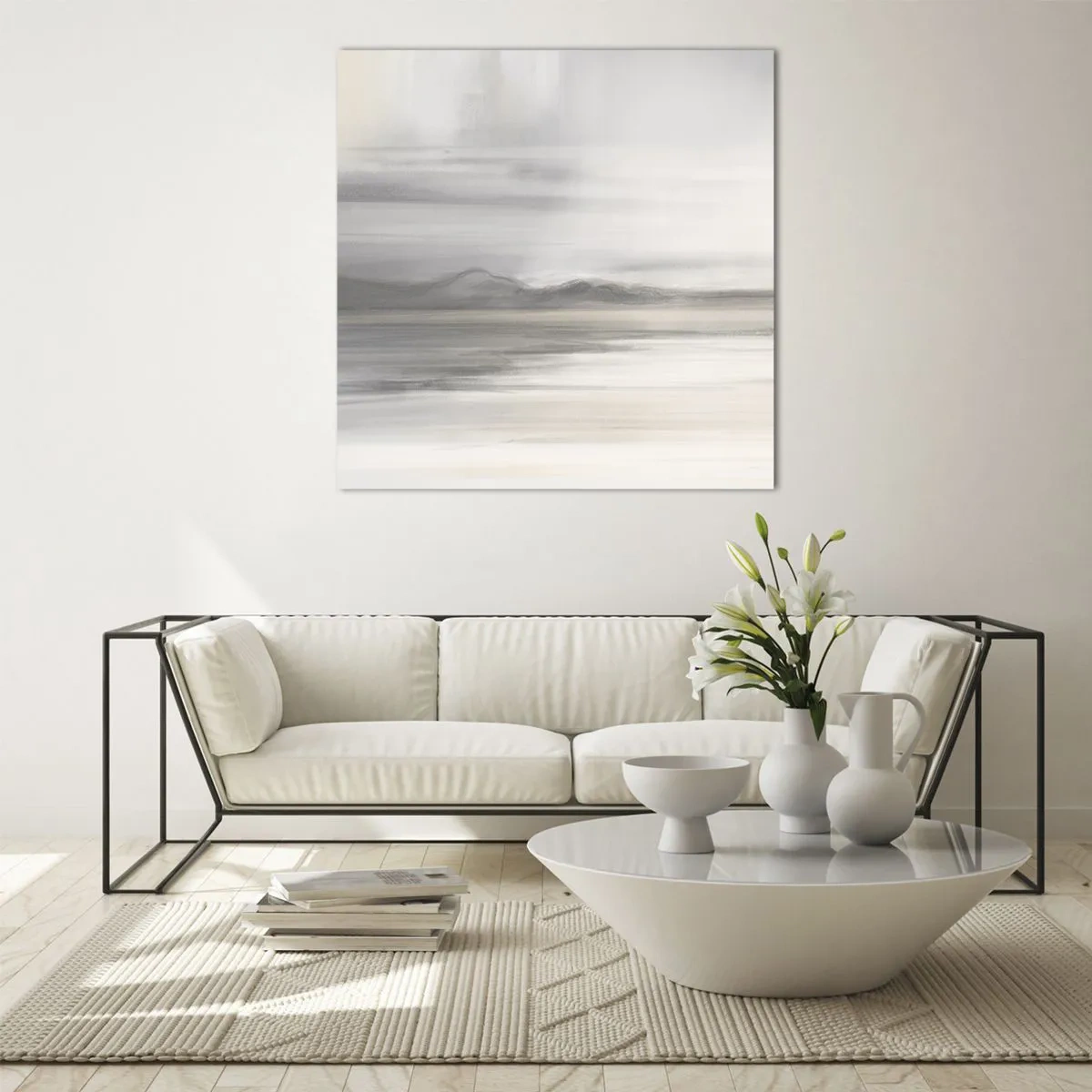 Obraz na szkle - Zamyślona dal - 60x60 cm