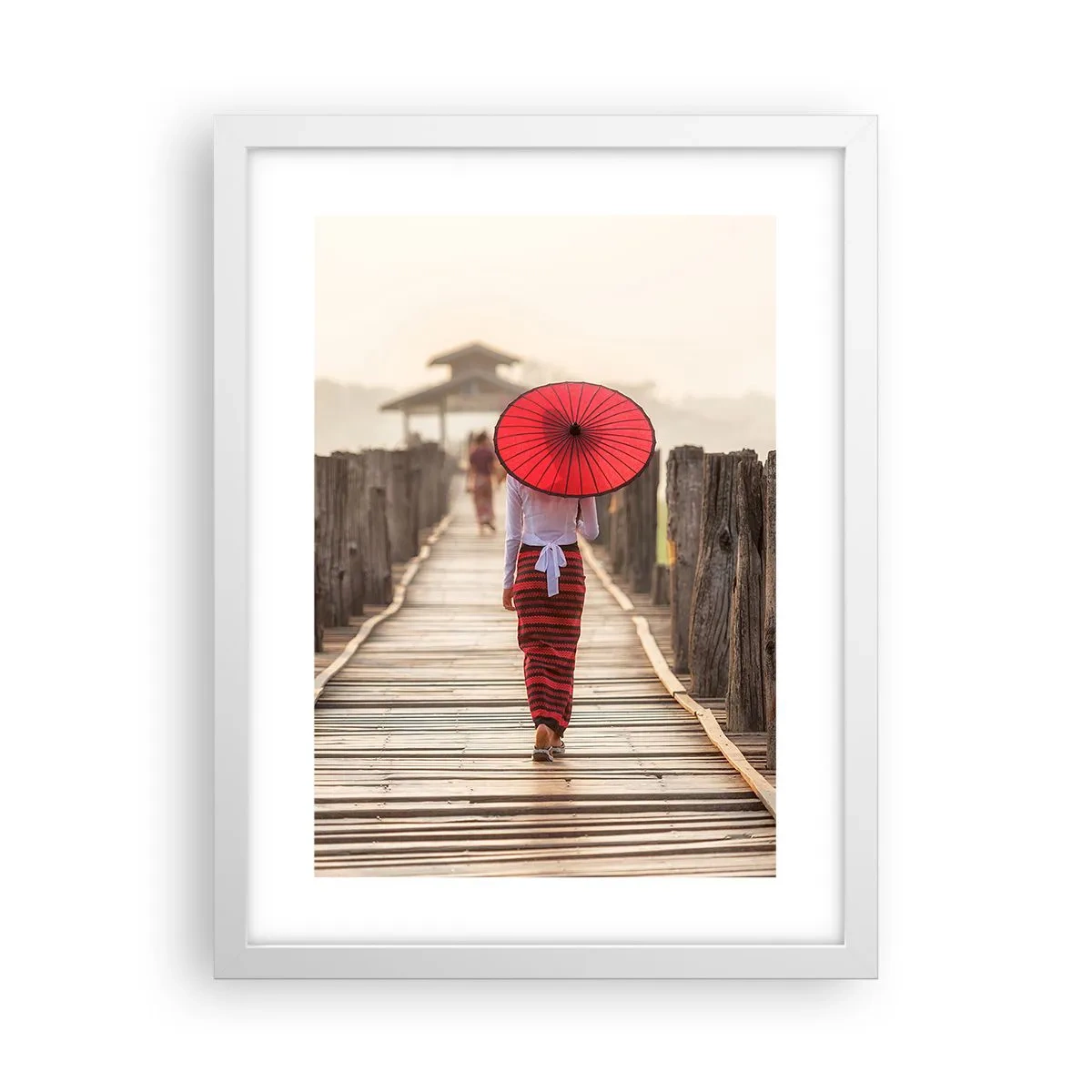 Plakat w białej ramie - Na starym moście - 30x40 cm