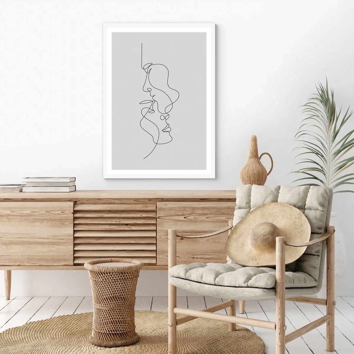 Plakat w białej ramie - Żar rzewnych żądz - 40x50 cm