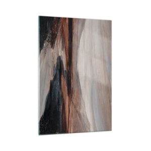 Obraz na szkle - Malowniczy krajobraz z rzeką i górami - 70x100cm -  Spokojna dolina - Nowoczesna dekoracja ścienna do salonu i sypialni ARTTOR