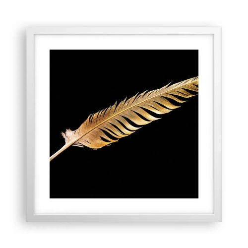 Plakat w białej ramie - Nie lada piórem opatrzony… - 40x40 cm