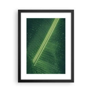 Plakat w czarnej ramie - Struktura zieleni - 30x40 cm