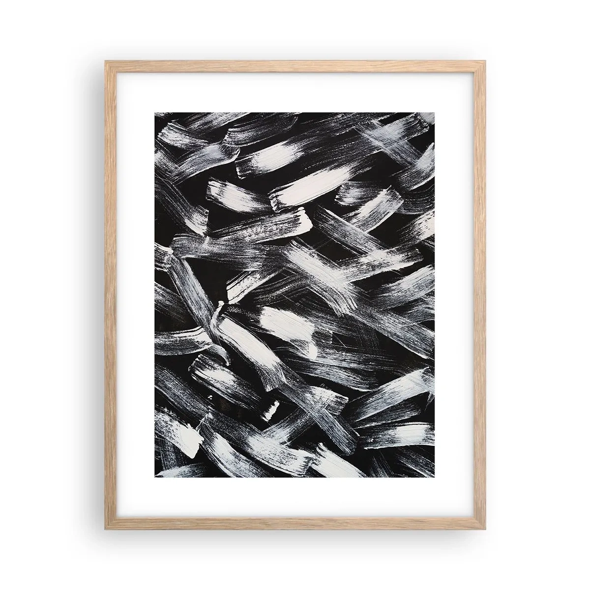 Plakat w ramie jasny dąb - Abstrakcja w duchu industrialnym - 40x50 cm