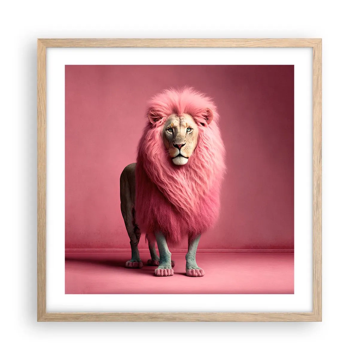 Plakat w ramie jasny dąb - I już się nie boisz - 50x50 cm