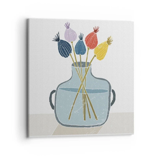 Obraz na płótnie - Jak makiem zasiał - 70x70 cm