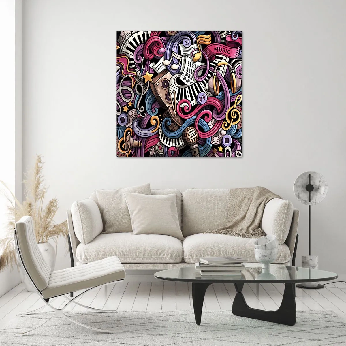 Obraz na szkle - Skomplikowana melodia - 70x70 cm