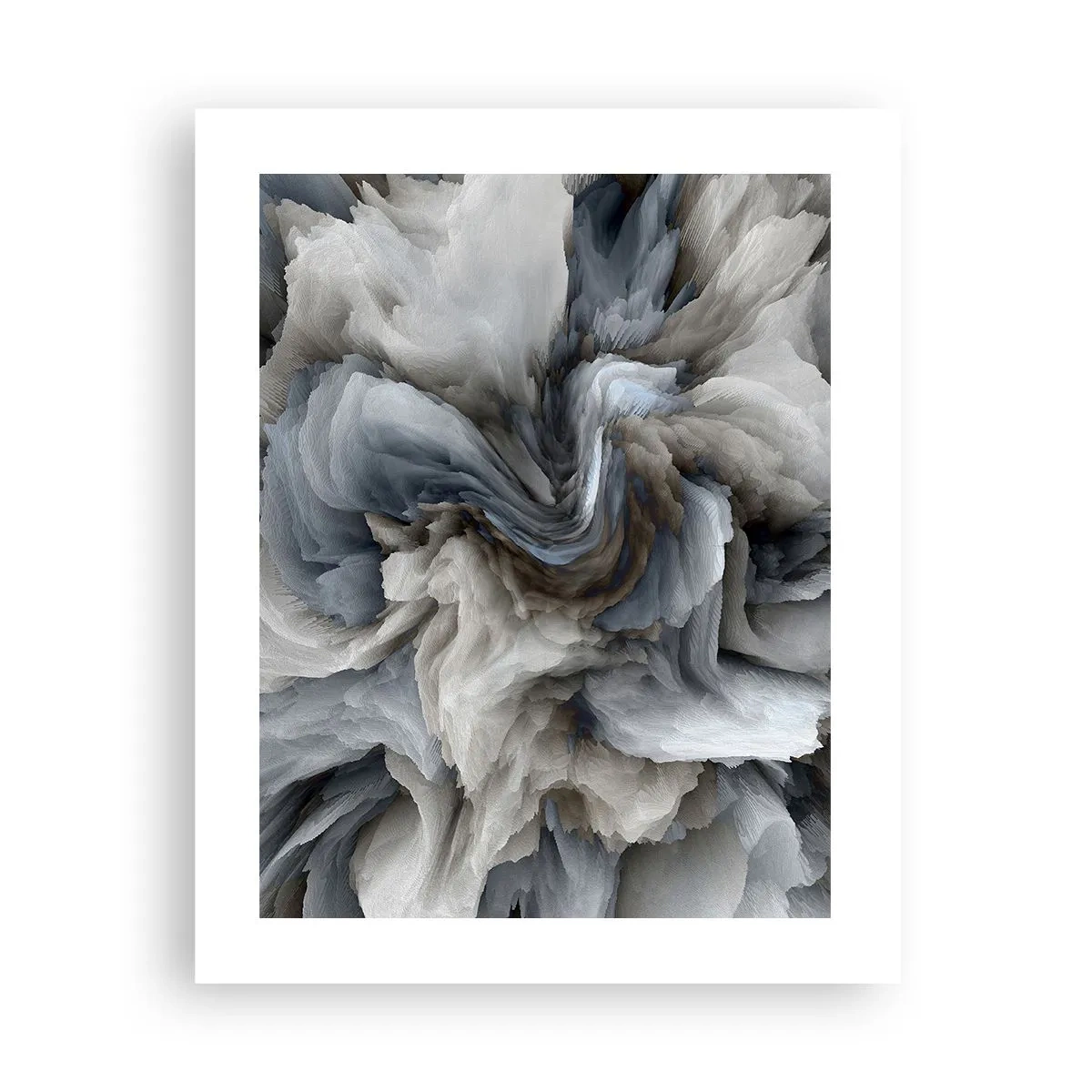 Plakat - Kamień i kwiat - 40x50 cm