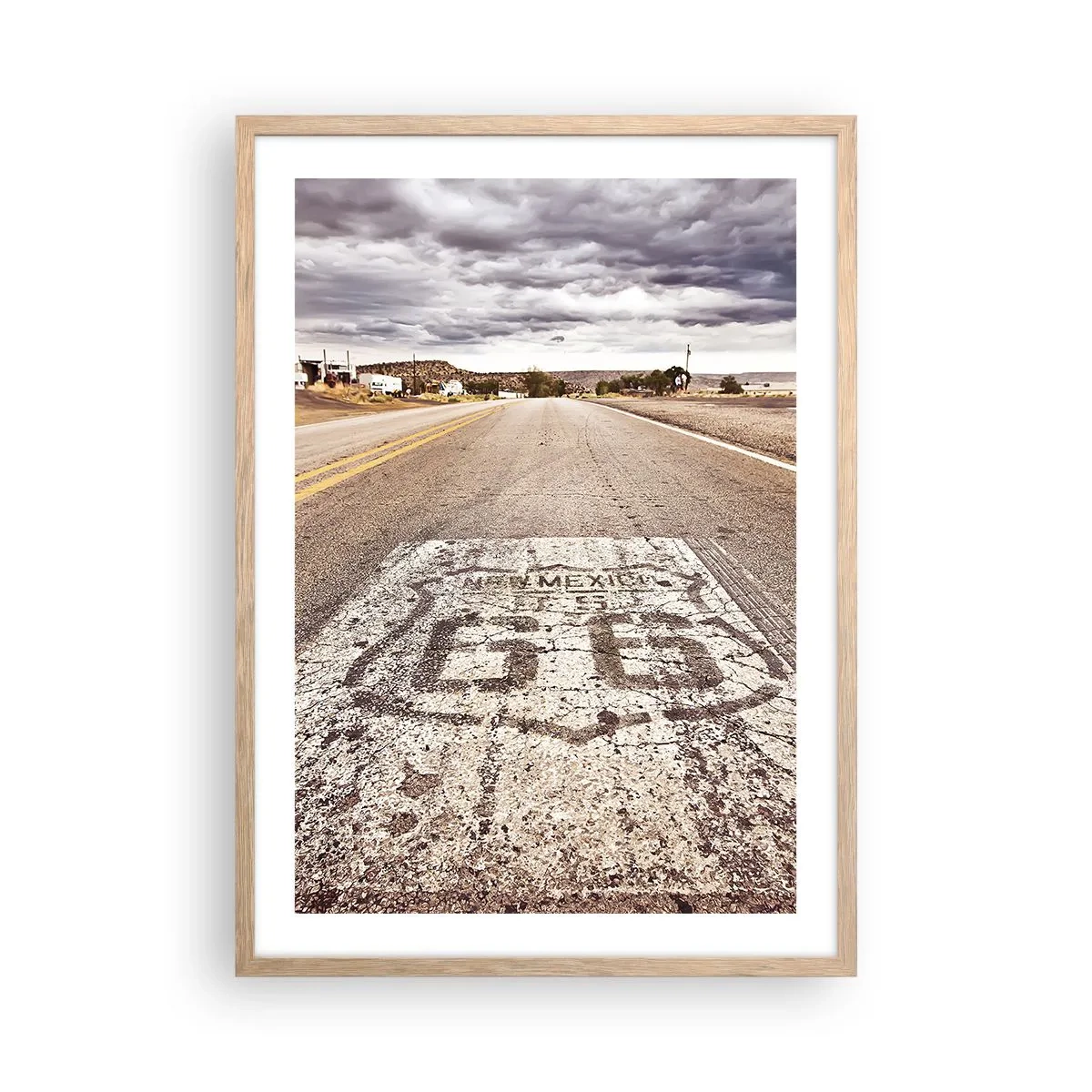 Plakat w ramie jasny dąb - Mother Road - amerykańska legenda - 50x70 cm