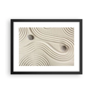 Plakat w czarnej ramie - Dotyk ciepła - 40x30 cm