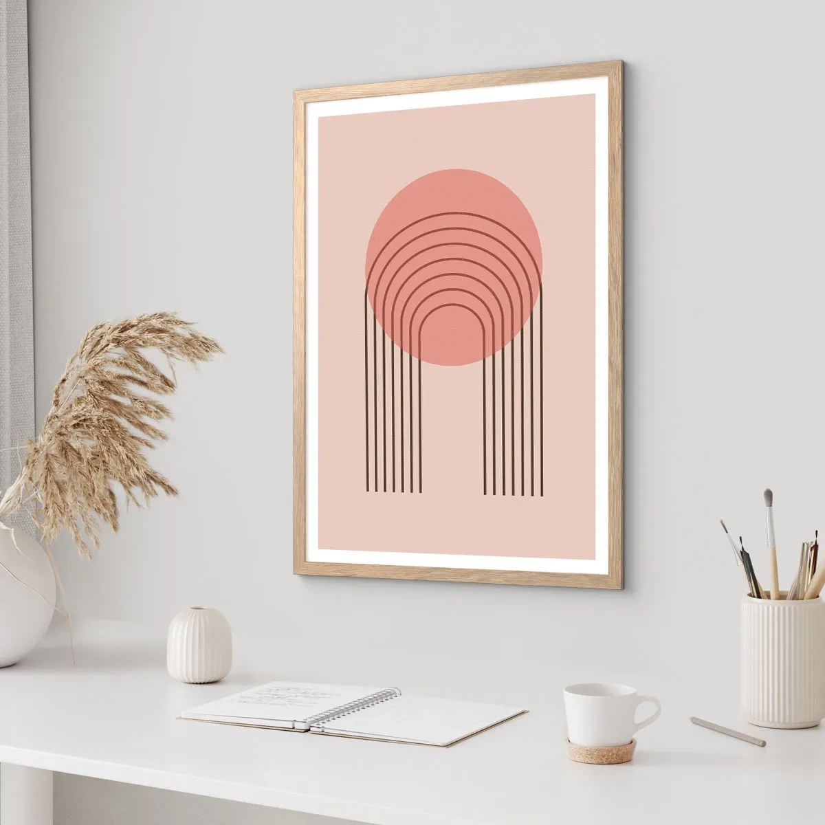 Plakat w ramie jasny dąb - Nieodparte przyciąganie - 50x70 cm