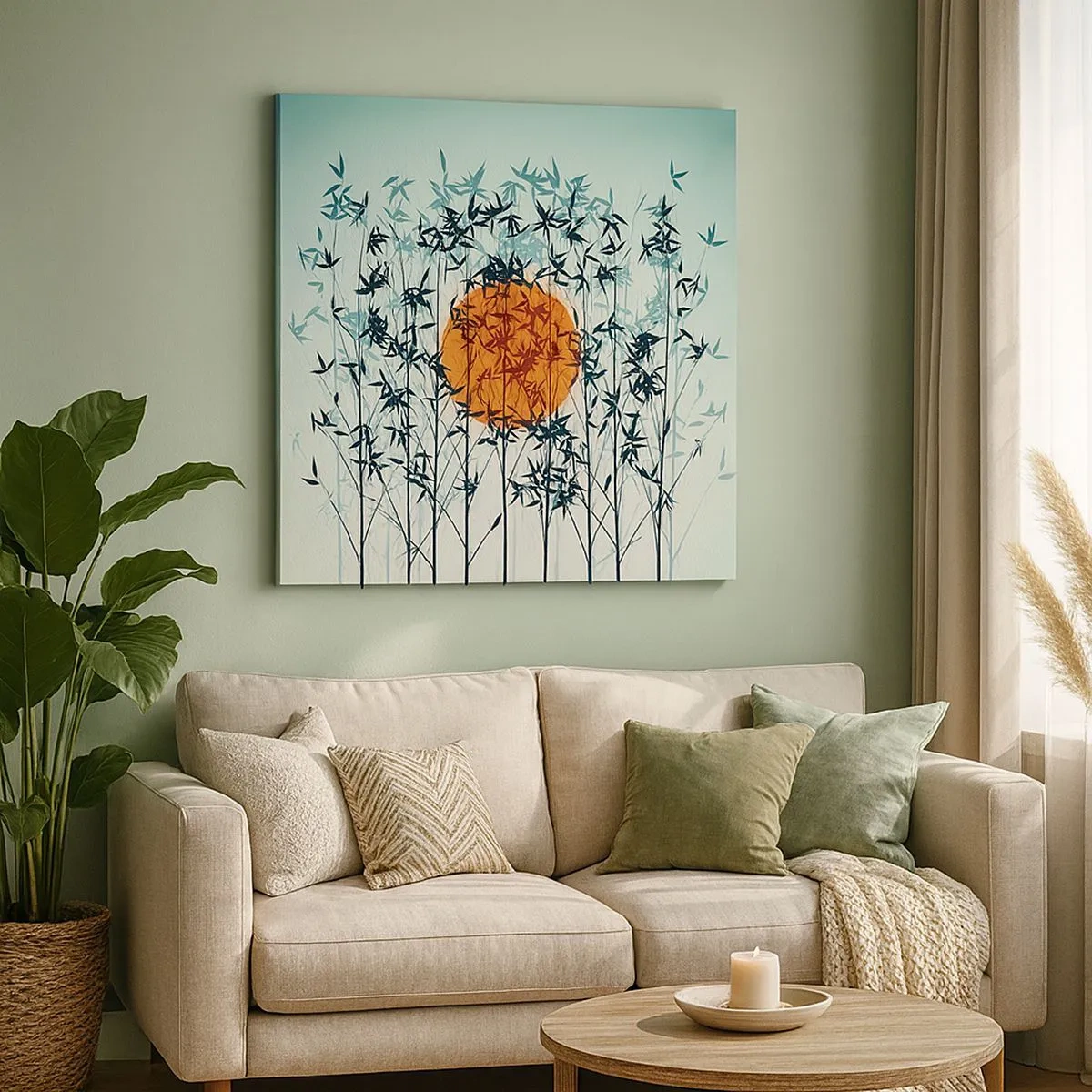 Obraz na płótnie - Japońskie słońce - 30x30 cm