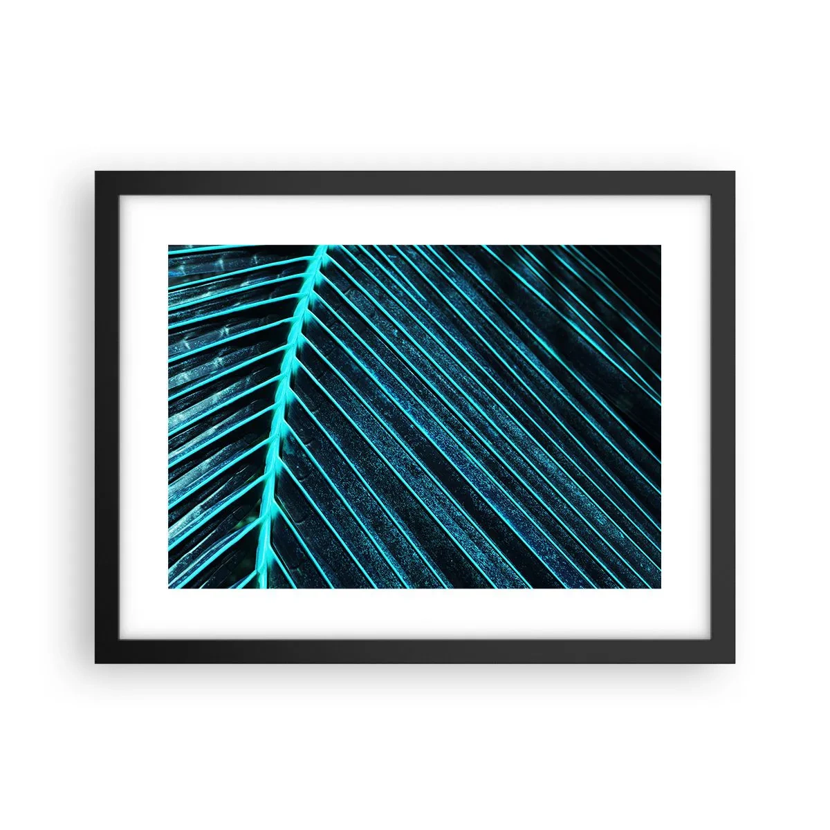 Plakat w czarnej ramie - Faktura zieleni - 40x30 cm