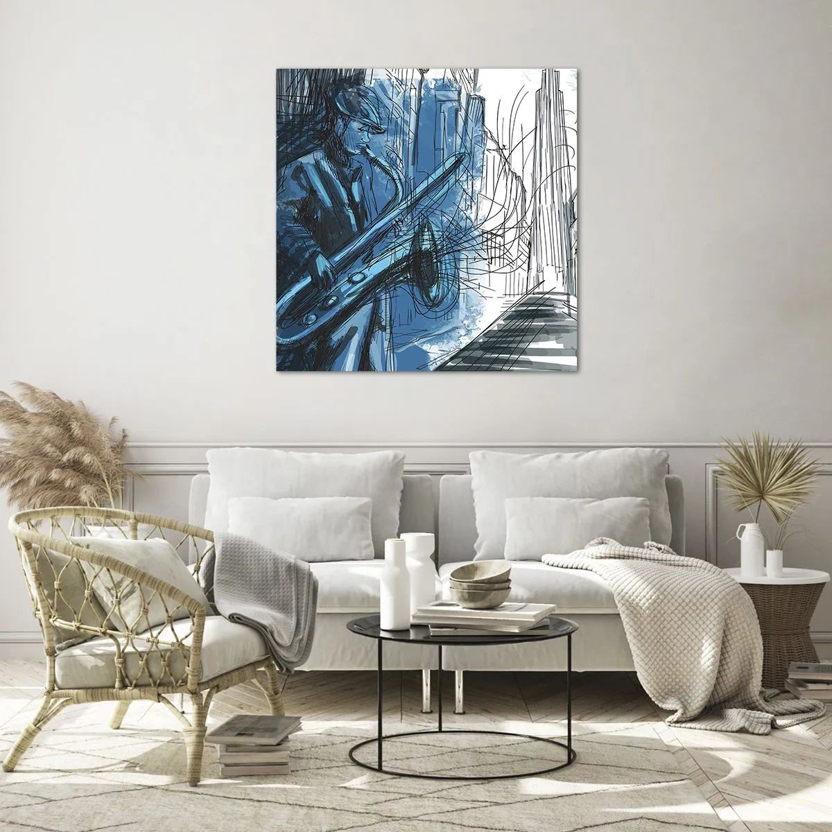 Obraz na szkle - Miejska rapsodia - 70x70 cm