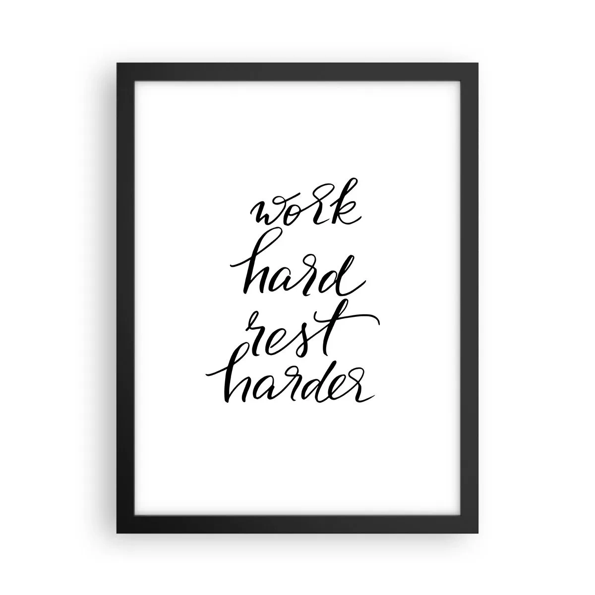 Plakat w czarnej ramie - Życiowa równowaga - 30x40 cm