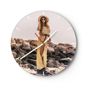 Zegar ścienny - Magia kamieni - 40x40 cm