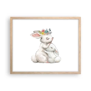 Plakat w ramie jasny dąb - Nie ma jak u mamy - 50x40 cm