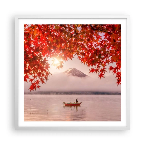 Plakat w białej ramie - W japońskim klimacie - 60x60 cm