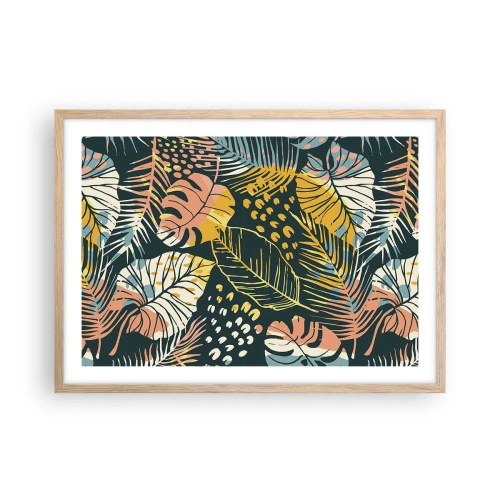 Plakat w ramie jasny dąb - Liściasta fantazja - 70x50 cm