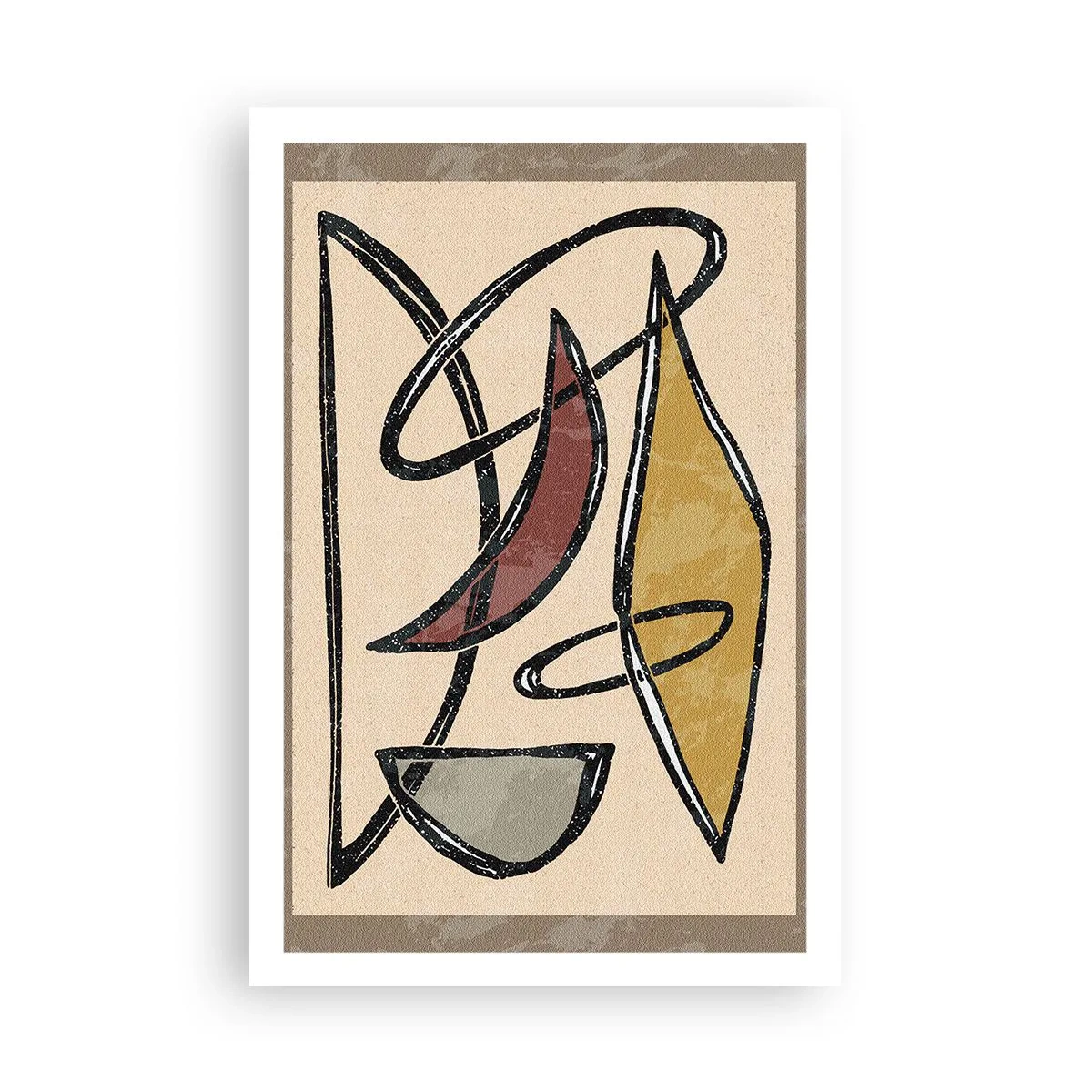 Plakat - Kompozycja – łuki i owale - 61x91 cm