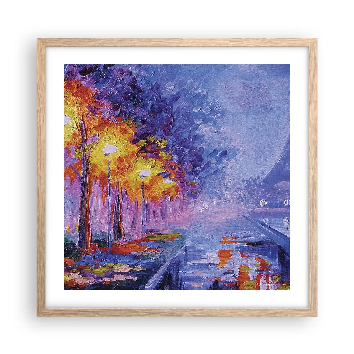 Plakat w ramie jasny dąb - Wymarzony spacer - 50x50 cm